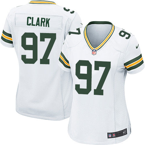 Women's Game Kenny Clark Nike Jersey White Road - #97 NFL Green Bay Packers